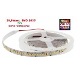 Tira LED Flexible 24V 28,8W/mt 120 Led/mt SMD 2835 IP20 2700K, Serie Profesional, venta por metros Tira LED Flexible 24V 28,8W/mt 120 Led/mt SMD 2835 IP20 2700K, Serie Profesional, venta por metros